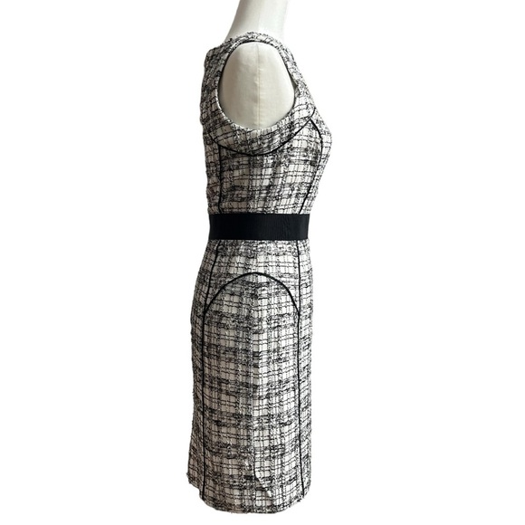 Milly Black and White Halter Sheath Midi Dress - Picture 9 of 15